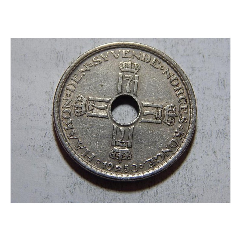 Norsko 1 Krone 1950 XF č38087 Norsko 1 Krone 1950 XF č38087