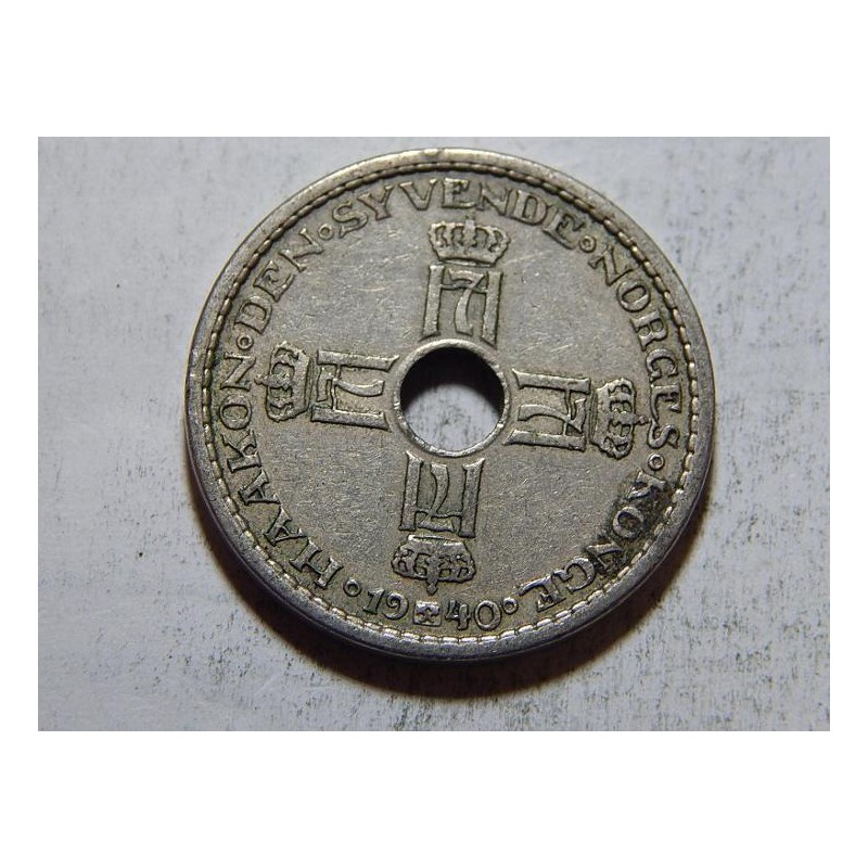 Norsko 1 Krone 1940 XF č38089 Norsko 1 Krone 1940 XF č38089