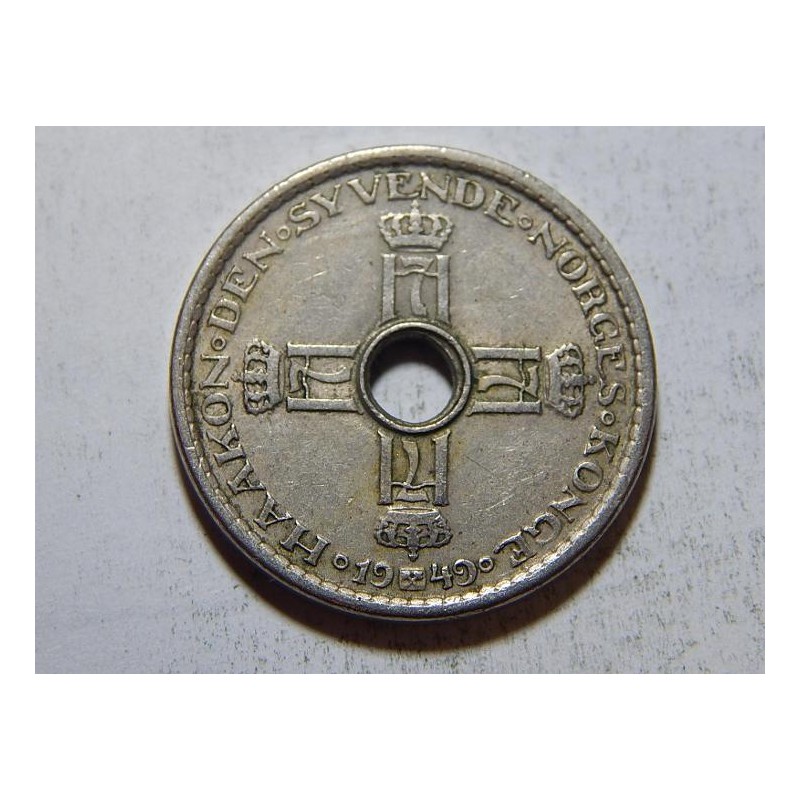 Norsko 1 Krone 1949 XF č38016 Norsko 1 Krone 1949 XF č38016