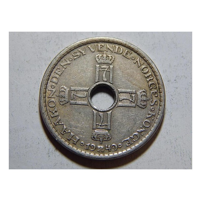 Norsko 1 Krone 1949 XF č37948 Norsko 1 Krone 1949 XF č37948