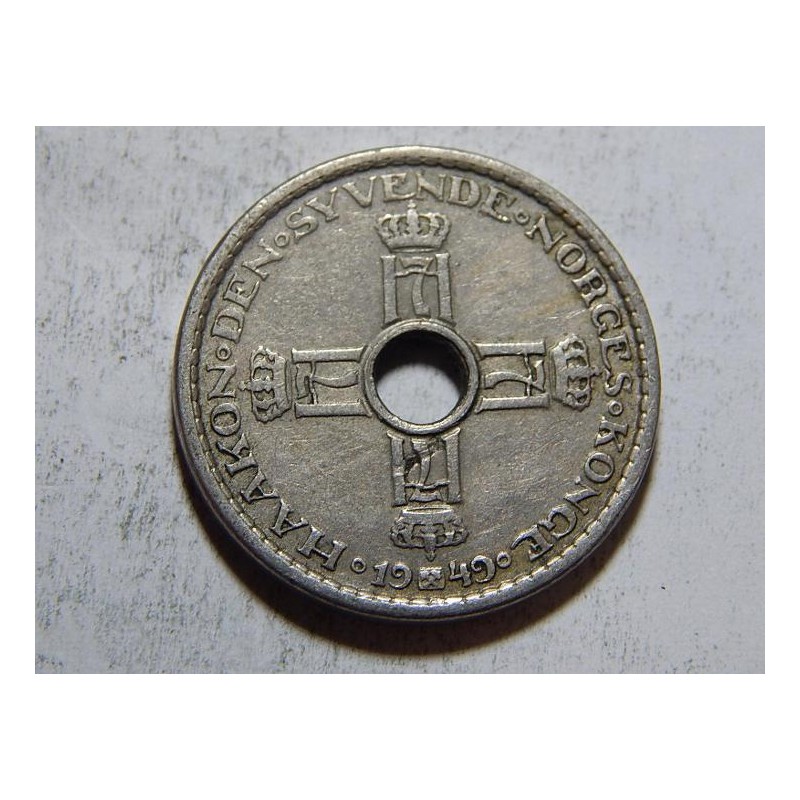 Norsko 1 Krone 1949 XF č38085 Norsko 1 Krone 1949 XF č38085