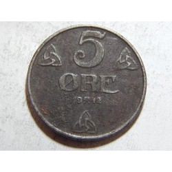 Norsko 5 Øre 1942 Fe VF č38079 