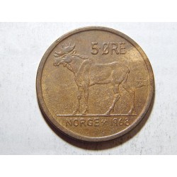 Norsko 5 Øre 1968 XF č38031 