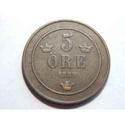 Sweden 5 Öre 1889 VF č11556
