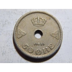 Norsko 50 Øre 1939 RR XF č37972