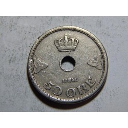 Norsko 50 Øre 1946 VF č38063 