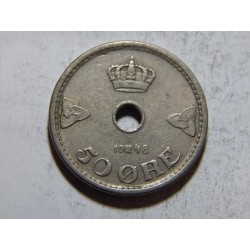 Norsko 50 Øre 1948 XF č38093
