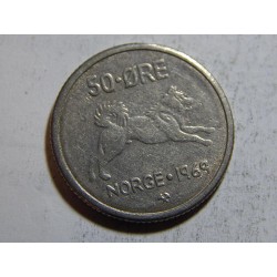 Norsko 50 Øre 1969 XF č38005 