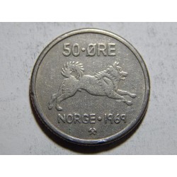 Norsko 50 Øre 1969 VF č37964 