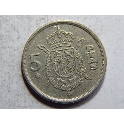 Španělsko 5 Pesetas 1975(80) XF č05722 