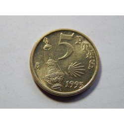 Španělsko 5 Pesetas 1993 XF-UNC č05839 
