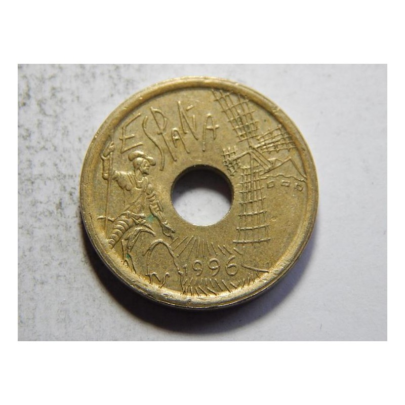Španělsko 25 Pesetas 1996 VF-XF č05841 Španělsko 25 Pesetas 1996 VF-XF č05841