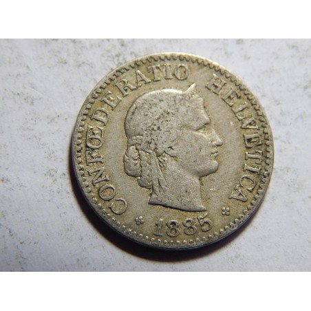 Švýcarsko 10 Rappen 1885 B VF-XF č05911 