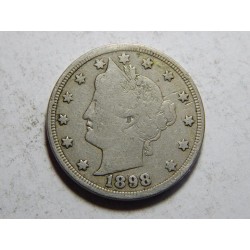 USA 5 Cents 1898 VF č05877 