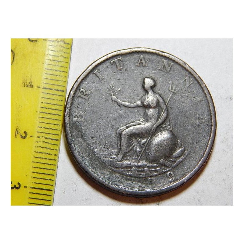Anglie ½ Penny 1799 VF č31995 Anglie ½ Penny 1799 VF č31995