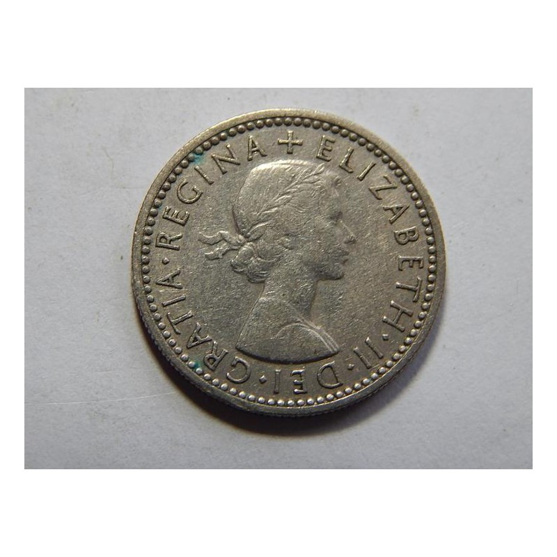 Anglie 6 Pence 1958 XF č30131 Anglie 6 Pence 1958 XF č30131