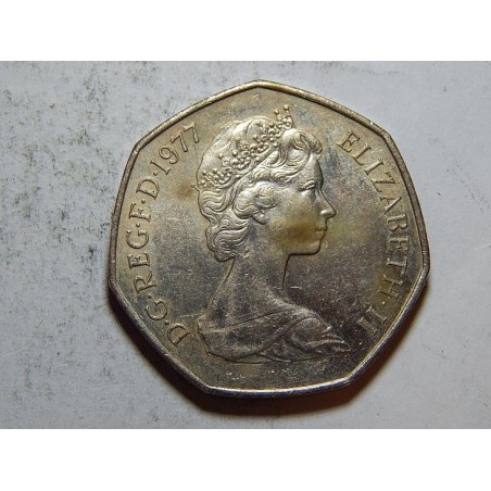 Anglie 50 Pence 1977 XF-UNC č32078