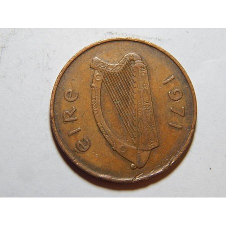 Irsko 2 Penny 1971 VF č31863