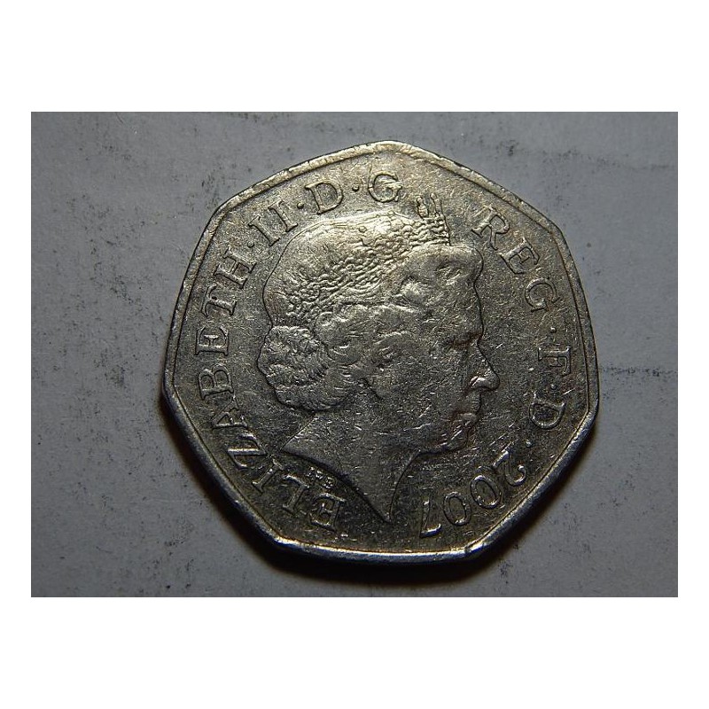 Anglie 50 Pence 2007 Be repared VF č31978 Anglie 50 Pence 2007 Be repared VF č31978