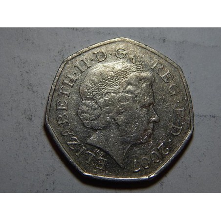 Anglie 50 Pence 2007 Be repared VF č31978