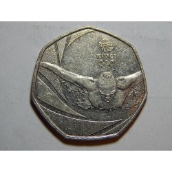 Anglie 50 Pence 2016 plavání UNC č31572