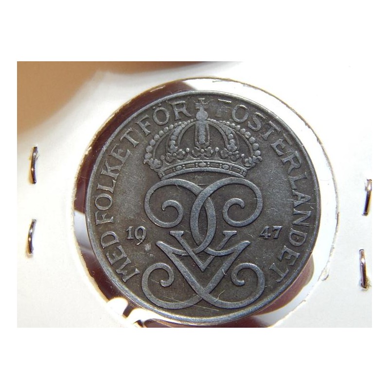 Sweden 5 Öre 1947 Fe XF-UNC č00590 Sweden 5 Öre 1947 Fe XF-UNC č00590
