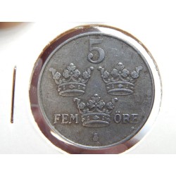 Sweden 5 Öre 1947 Fe XF-UNC č00590