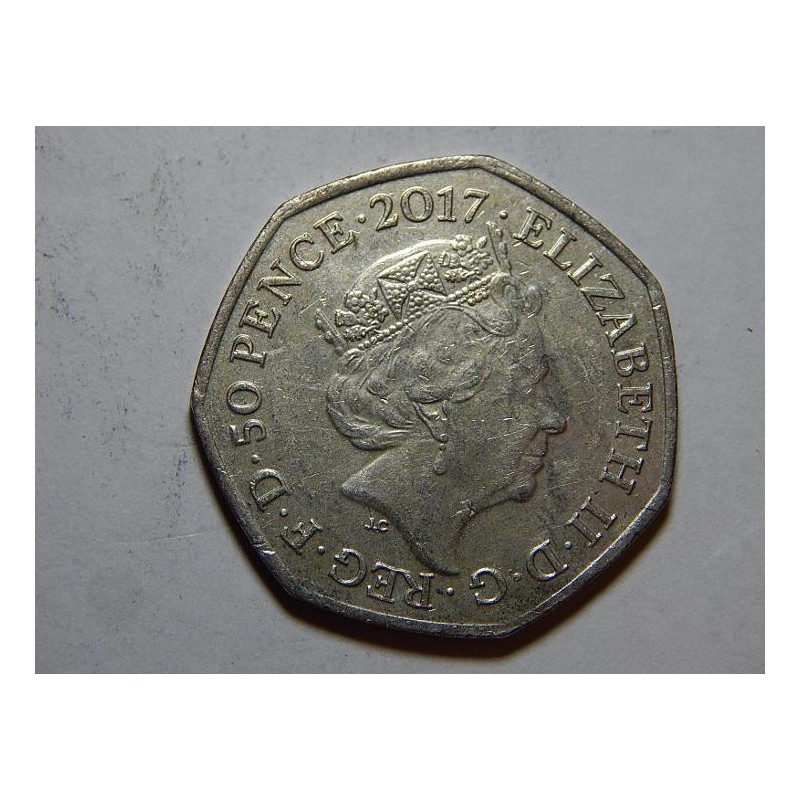 Anglie 50 Pence 2017 Peter rabbit XF-UNC č31611 Anglie 50 Pence 2017 Peter rabbit XF-UNC č31611