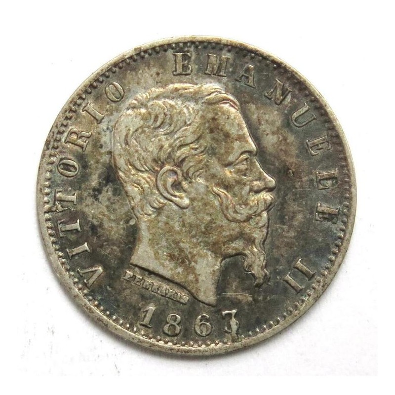 Italie 20 Centesimi 1863 M BN Ag XF č00021 Italie 20 Centesimi 1863 M BN Ag XF č00021