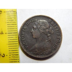 Anglie 1 Farthing 1879 XF č44020 