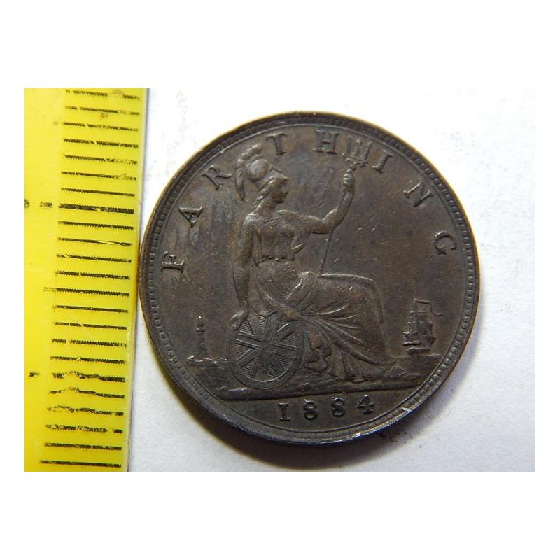 Anglie 1 Farthing 1884 UNC č44008 Anglie 1 Farthing 1884 UNC č44008