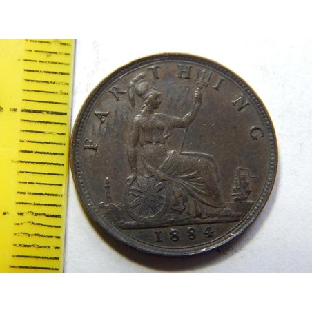 Anglie 1 Farthing 1884 UNC č44008 