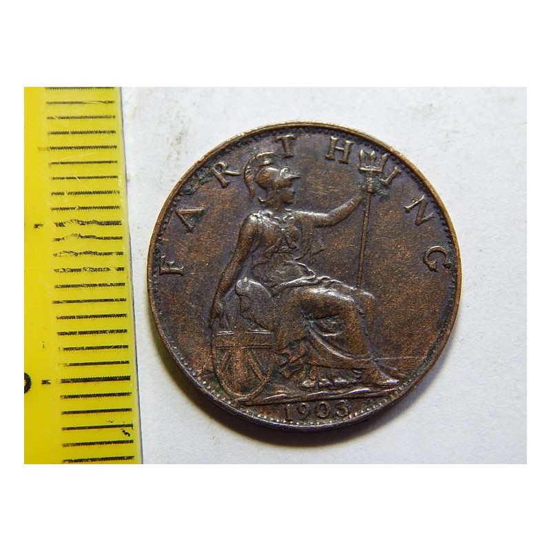 Anglie 1 Farthing 1903 XF-UNC č44021 Anglie 1 Farthing 1903 XF-UNC č44021
