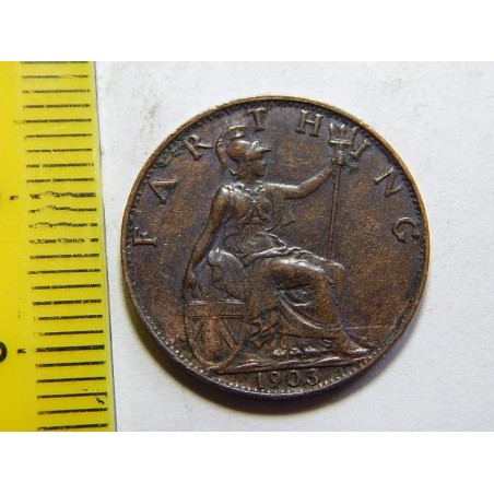 Anglie 1 Farthing 1903 XF-UNC č44021 