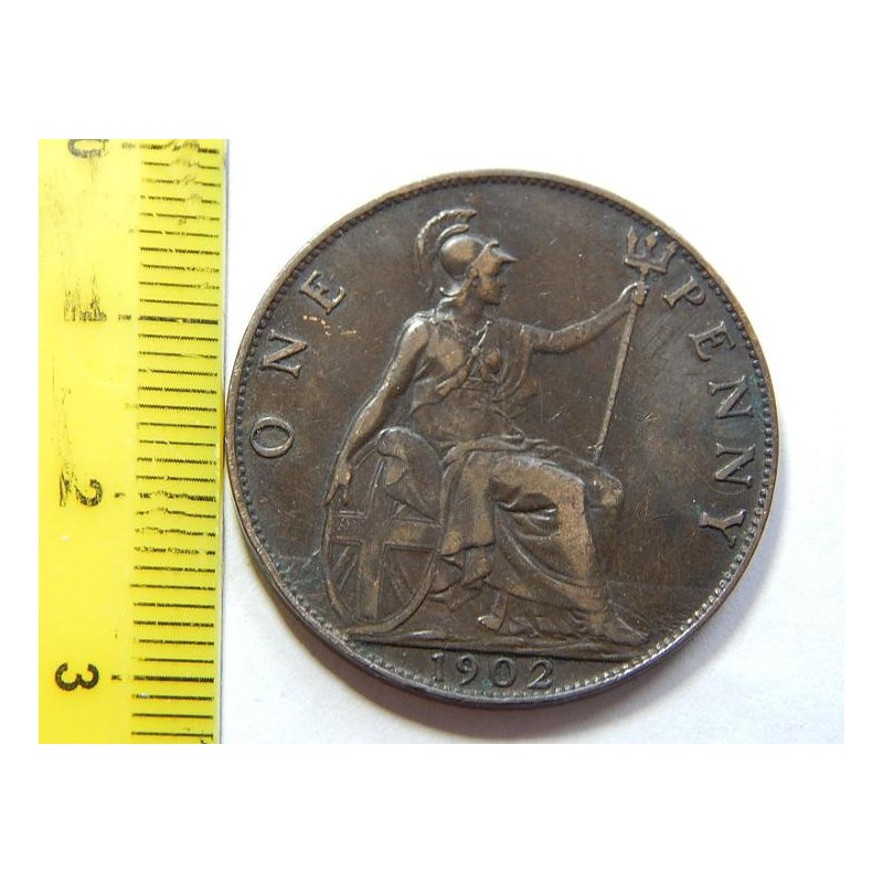 Anglie 1 Penny 1902 XF č44054 Anglie 1 Penny 1902 XF č44054