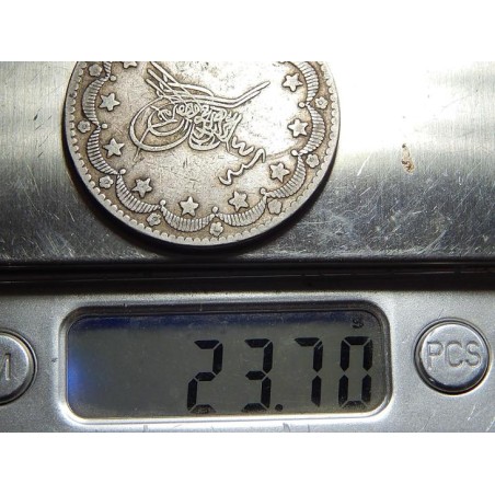 Osmanská říše Abdul Aziz 20 Kurus 1865(12774) Ag XF č39216