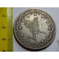 Osmanská říše Abdul Aziz 20 Kurus 1865(12774) Ag XF č39216
