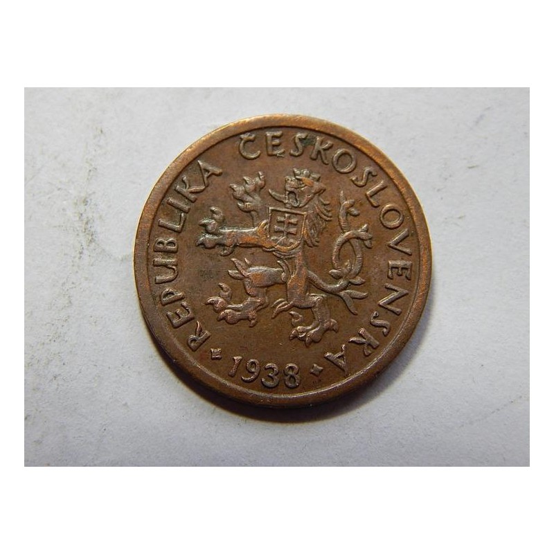 Československo 10 Haléřů 1938 XF-UNC č37139 Československo 10 Haléřů 1938 XF-UNC č37139