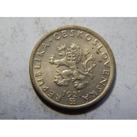 Československo 20 Haléřů 1921 XF-UNC č38417