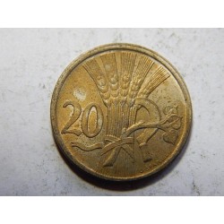 Československo 20 Haléřů 1921 XF-UNC č38417