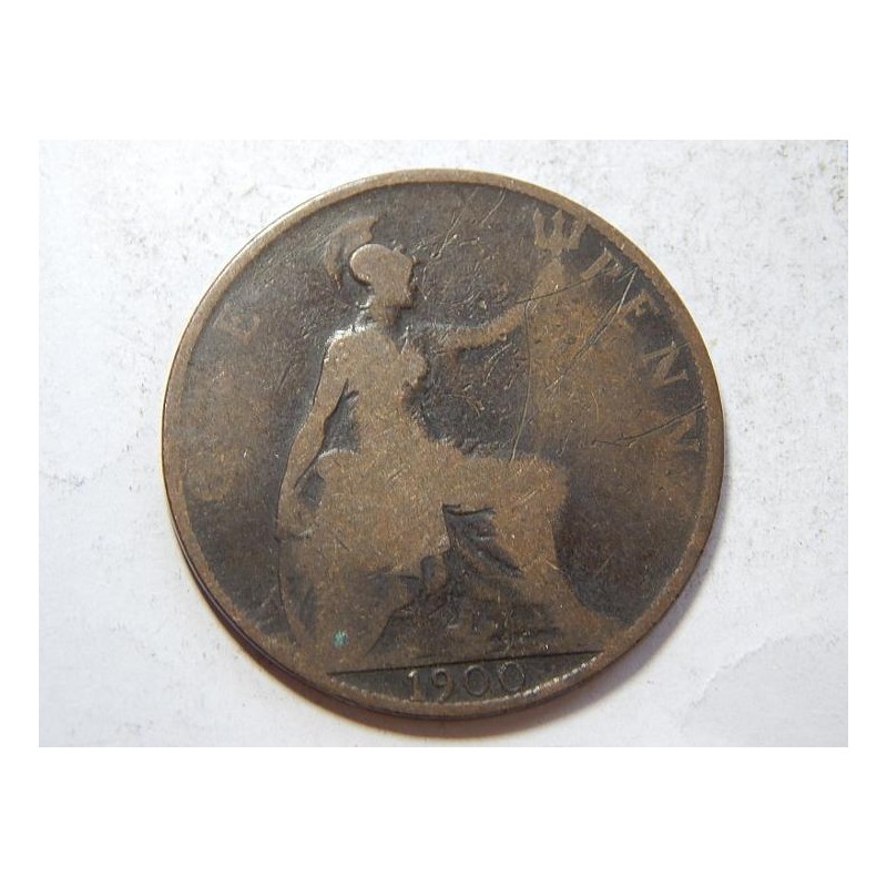 Anglie 1 Penny 1900 F-VF č39583 Anglie 1 Penny 1900 F-VF č39583