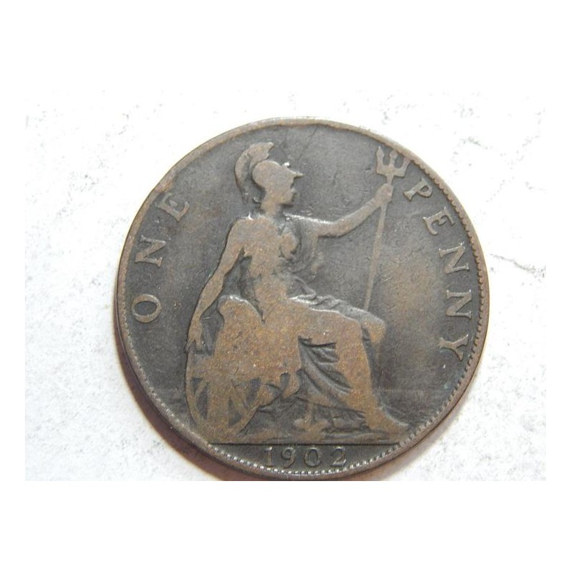 Anglie 1 Penny 1902 VF č39540 Anglie 1 Penny 1902 VF č39540
