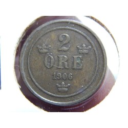 Sweden 2 Öre 1906 RR XF č00640