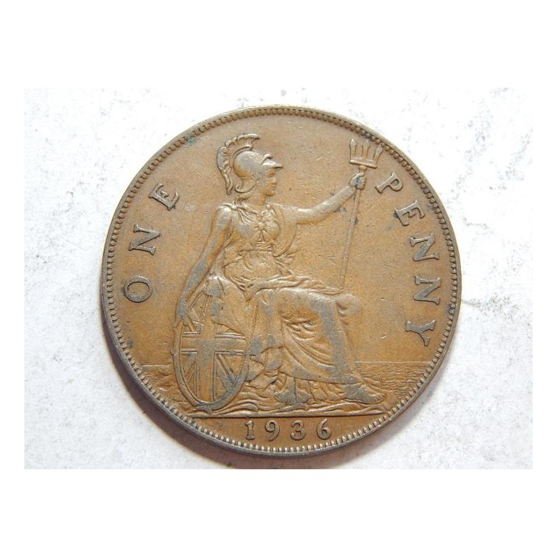 Anglie 1 Penny 1936 XF č39534 Anglie 1 Penny 1936 XF č39534