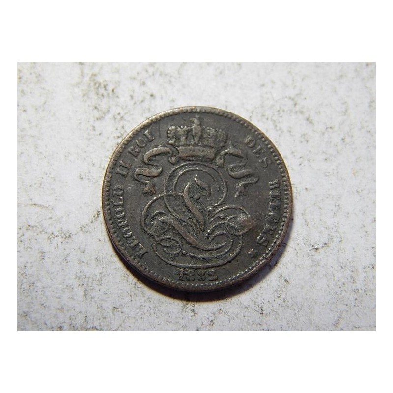 Belgie F. legenda 1 Centim 1882 VF č38511 Belgie F. legenda 1 Centim 1882 VF č38511