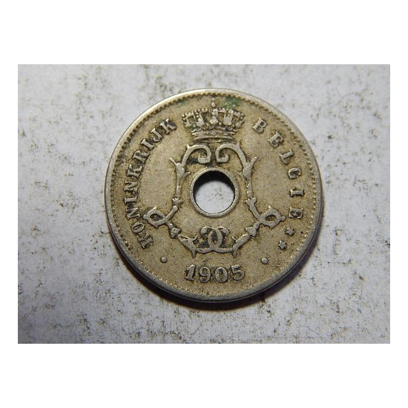 Belgie F. legenda 5 Centimes 1905 VF-XF č38530 Belgie F. legenda 5 Centimes 1905 VF-XF č38530