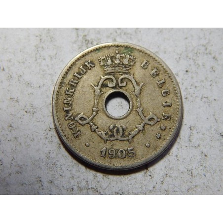 Belgie F. legenda 5 Centimes 1905 VF-XF č38530