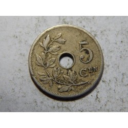 Belgie F. legenda 5 Centimes 1905 VF-XF č38530