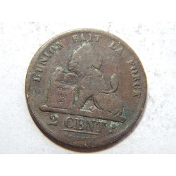 Belgie F. legenda 2 Centimes 1835 VF č38434