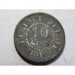 Belgie F. legenda 10 Centimes .1916. Zn VF č38395